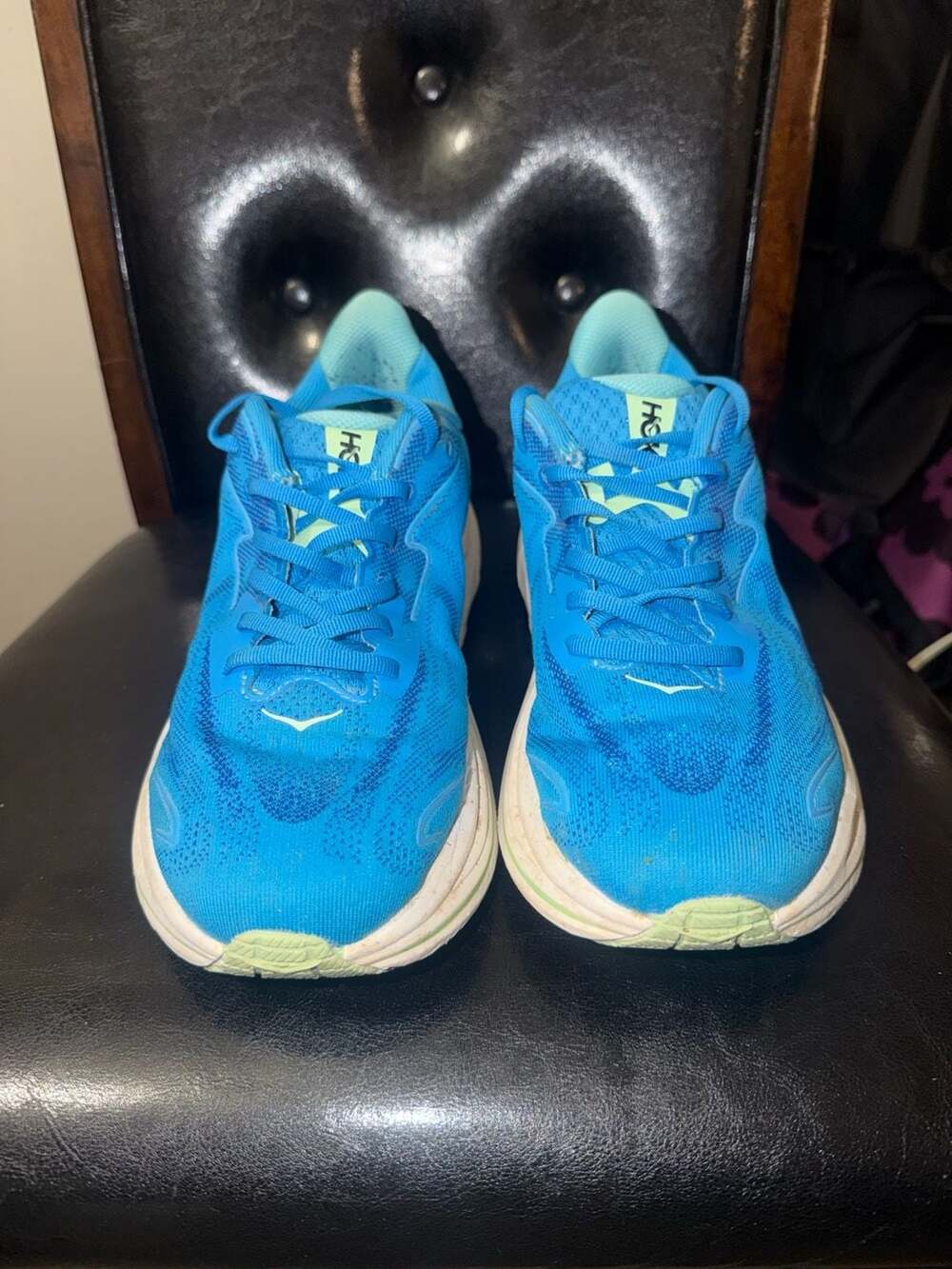 HOKA Men's Clifton 10 Running Shoes in Hoka Blue/Skyward Blue